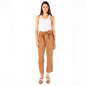 Etica Women’s Paperbag Waist Cotton Pants sz S